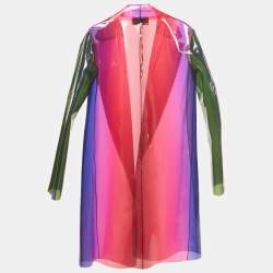 مملوكة مسبقًا Lanvin Multicolor Synthetic Sheer Coat M
