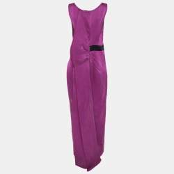 مملوكة مسبقًا Lanvin Purple Silk Sleeveless Dress M