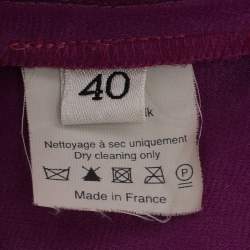 مملوكة مسبقًا Lanvin Purple Silk Sleeveless Dress M