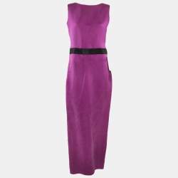 مملوكة مسبقًا Lanvin Purple Silk Sleeveless Dress M