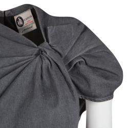 Lanvin X Acne Grey Washed Denim Twist Front Detail Sleeveless Dress M