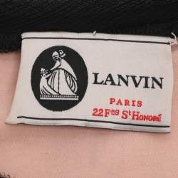 Pre Owned Lanvin Black/Peach Jersey and Lace Tops and Cardigan Set S
