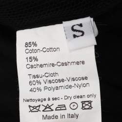 Pre Owned Lanvin Black/Peach Jersey and Lace Tops and Cardigan Set S