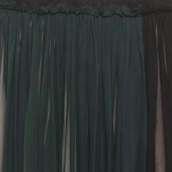 مملوكة مسبقًا تنورة لانفان ماكسي مجمعة حرير أخضر متوسطة