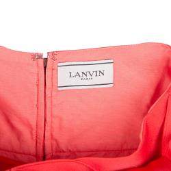 Pre Owned Lanvin Red Sash Bow Belt Detail Flared Circular Skirt S