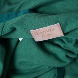 Lanvin Green Cashmere Blend Raglan Sleeve Button Front Long Cardigan S