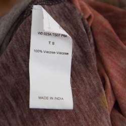 Pre Owned Lanvin Blurry Lights Printed Jersey Racer Back Tank Maxi Dress S