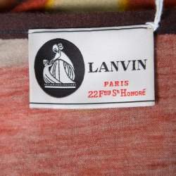 Pre Owned Lanvin Blurry Lights Printed Jersey Racer Back Tank Maxi Dress S