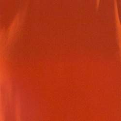 Lanvin Orange Crepe Metal Neck Embellished Sleeveless High Low Dress M