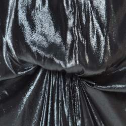 Pre Owned Lanvin Metallic Draped Strapless Dress M