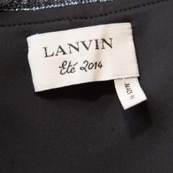 Pre Owned Lanvin Metallic Draped Strapless Dress M