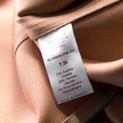  Lanvin  Beige Stretch-Wool Sleeveless Sheath Dress M 