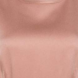  Lanvin  Beige Stretch-Wool Sleeveless Sheath Dress M 