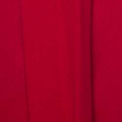 Pre Owned Lanvin Cherry Red Satin Neck Tie Detail Sleeveless Blouse M