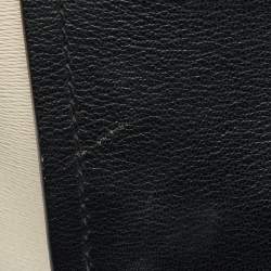 Lanvin Black/White White Leather Zip Shoulder Bag