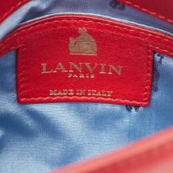 Lanvin Red Leather Mini Happy Crossbody Bag