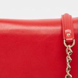 Lanvin Red Leather Mini Happy Crossbody Bag