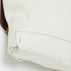 Lanvin White Leather Miss Sartorial Wristlet Clutch