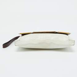 Lanvin White Leather Miss Sartorial Wristlet Clutch