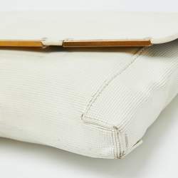 Lanvin White Leather Miss Sartorial Wristlet Clutch