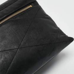 Lanvin Black Leather Sugar Flap Bag