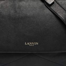 Lanvin Black Leather Sugar Flap Bag