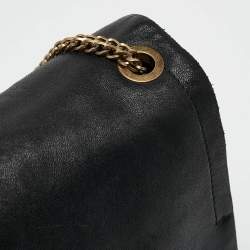Lanvin Black Leather Sugar Flap Bag
