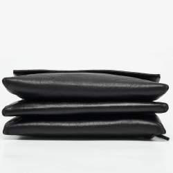 Lanvin Black Leather Sugar Flap Bag
