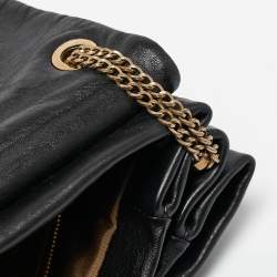 Lanvin Black Leather Sugar Flap Bag