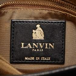 Lanvin Black Leather Sugar Flap Bag