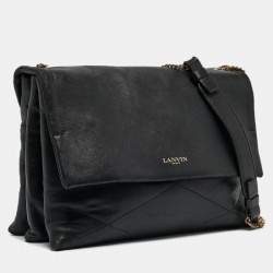 Lanvin Black Leather Sugar Flap Bag