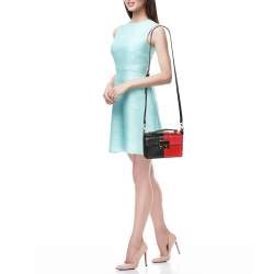 Lanvin Black Leather and Python Small Jiji Shoulder Bag