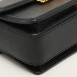 Lanvin Black Leather and Python Small Jiji Shoulder Bag