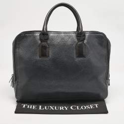 Lanvin Navy Blue Leather Briefcase