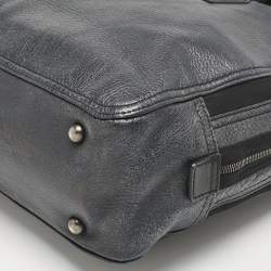 Lanvin Navy Blue Leather Briefcase