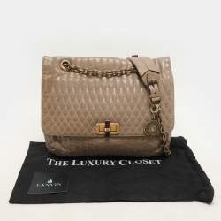 Lanvin Beige Quilted Leather Happy Shoulder Bag
