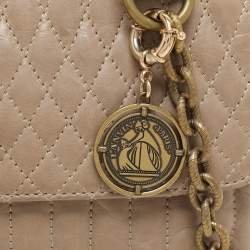 Lanvin Beige Quilted Leather Happy Shoulder Bag
