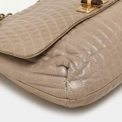 Lanvin Beige Quilted Leather Happy Shoulder Bag