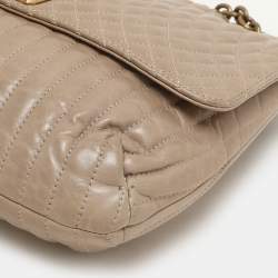 Lanvin Beige Quilted Leather Happy Shoulder Bag