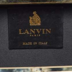 Lanvin Metallic Dark Brown Python Frame Clutch