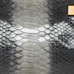 Lanvin Black/Grey Python Clutch