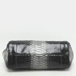 Lanvin Black/Grey Python Clutch