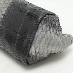 Lanvin Black/Grey Python Clutch