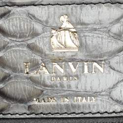 Lanvin Black/Grey Python Clutch