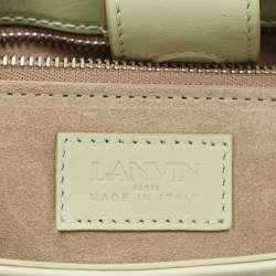 Pre Owned Lanvin Sage Green Leather Cat Handle Hobo