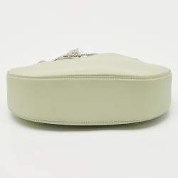 Pre Owned Lanvin Sage Green Leather Cat Handle Hobo