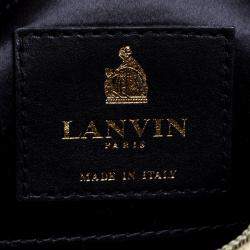Lanvin Mint Green Python Crystals Embellish Chain Clutch