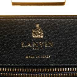 Pre Owned Lanvin Black Leather Trilogy Tote