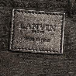 Pre Owned Lanvin Beige/Black Python and Leather Amalia Shoulder Bag