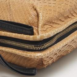 Pre Owned Lanvin Beige/Black Python and Leather Amalia Shoulder Bag
